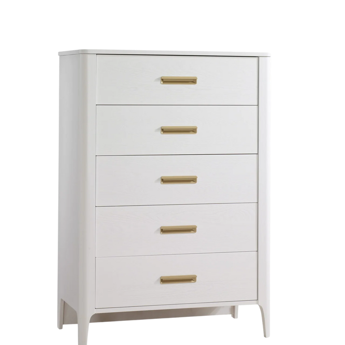 Natart Palo 5 Drawer Tall Chest - White