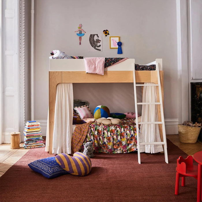 Oeuf Perch Bunk Bed Full - White/Birch (ETA Oct 2025)