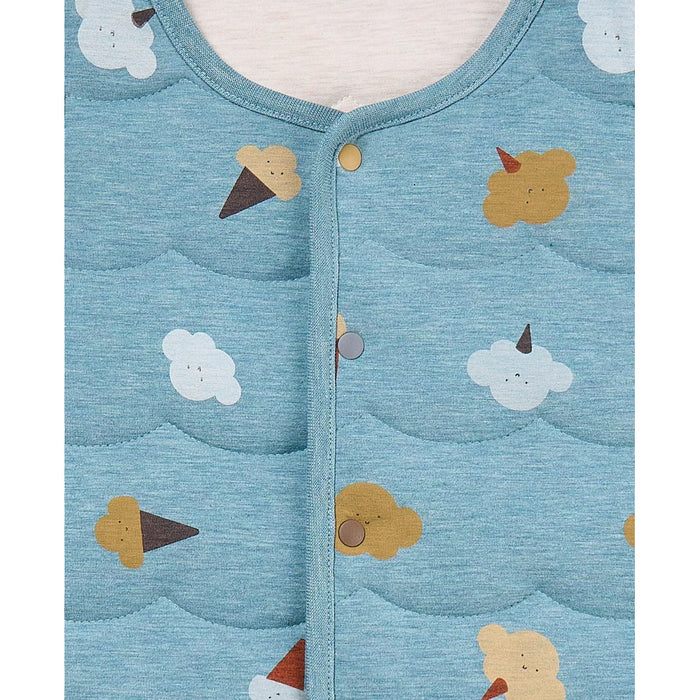 Petite Revery Quilted Reversible Vest - Cloudy Cottoncandy