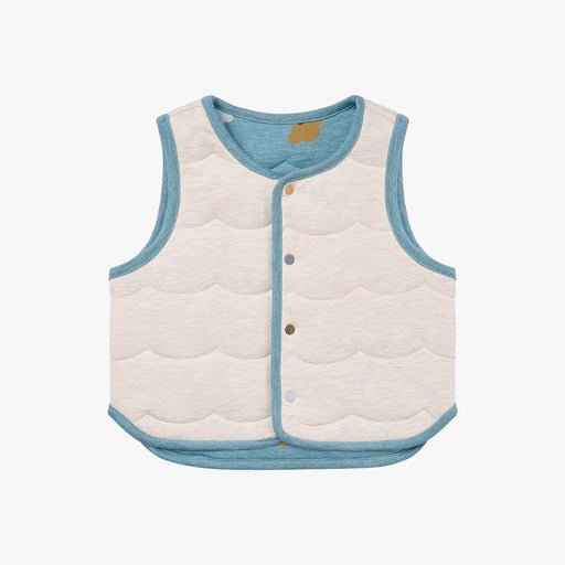 Petite Revery Quilted Reversible Vest - Cloudy Cottoncandy