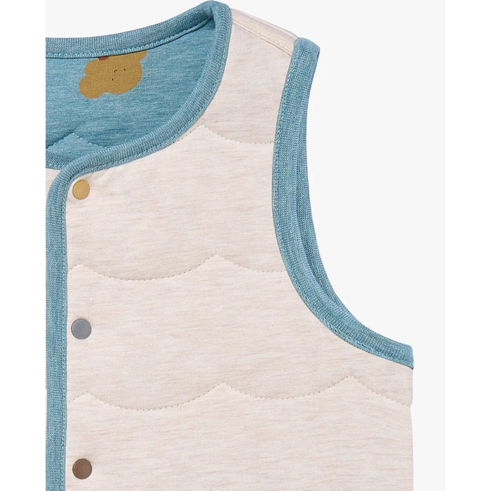 Petite Revery Quilted Reversible Vest - Cloudy Cottoncandy