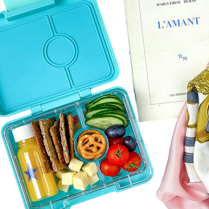 Yumbox Snack3 - Misty Aqua w/ Rainbow Tray