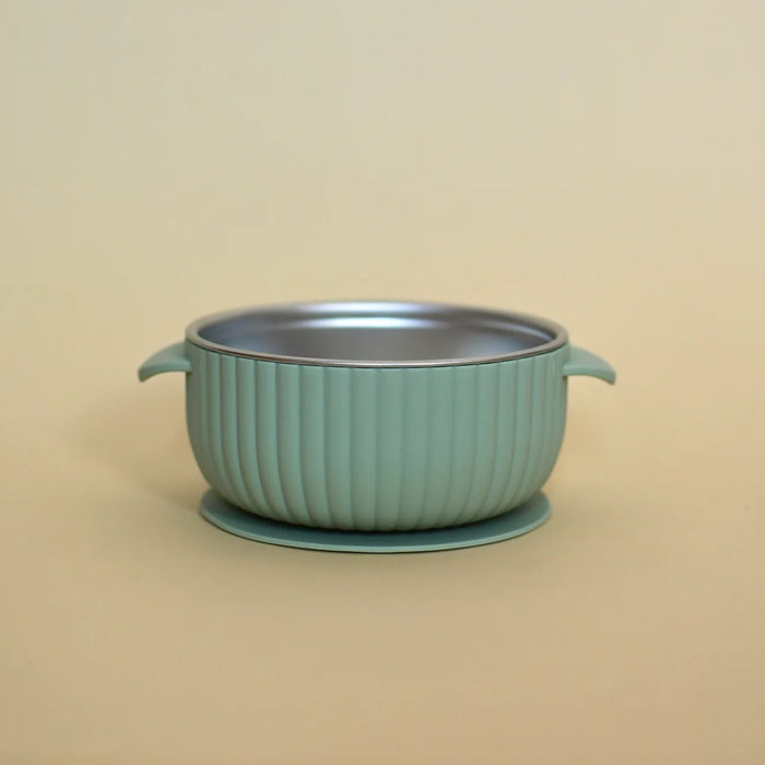 Minika Stainless & Silicone Bowl - Sage