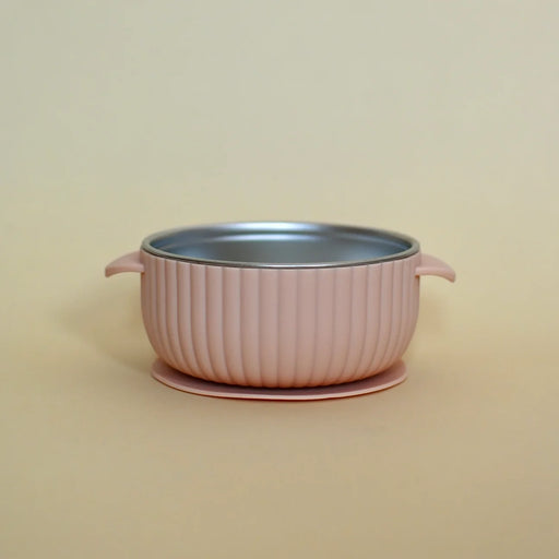 Minika Stainless & Silicone Bowl - Blush