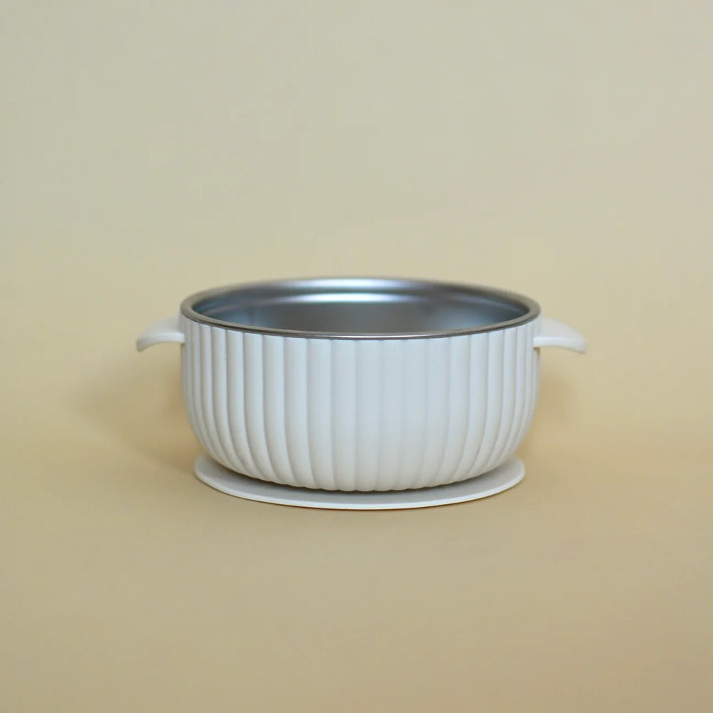 Minika Stainless & Silicone Bowl - Shell