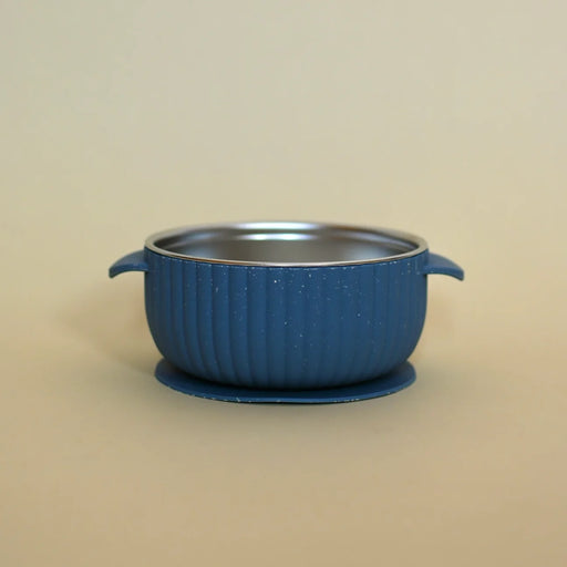 Minika Stainless & Silicone Bowl - Indigo