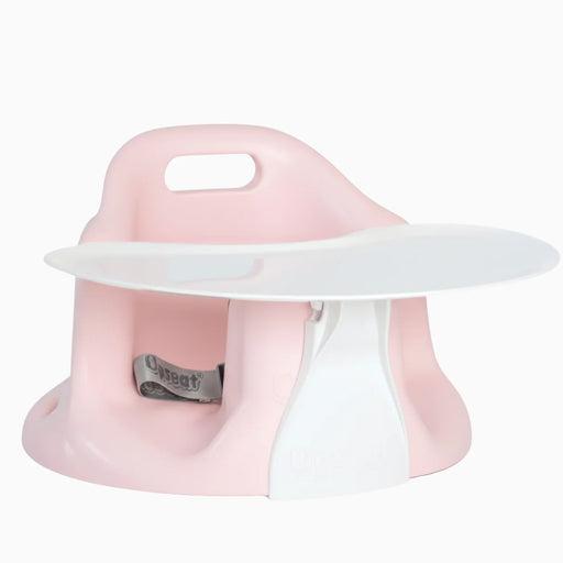 Upseat Baby Floor and Booster Seat with Tray - Pink