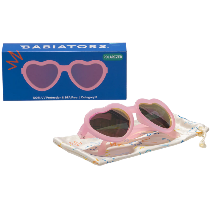 Babiators The Influencer Sunglasses Pink Transparent w/Purple 6yrs BLU-024