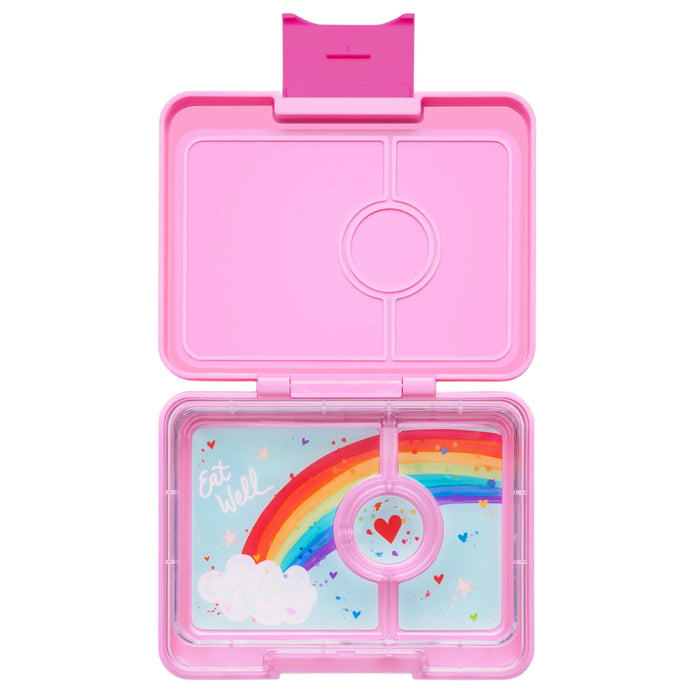 Yumbox Snack3 - Power Pink w/ Rainbow Tray