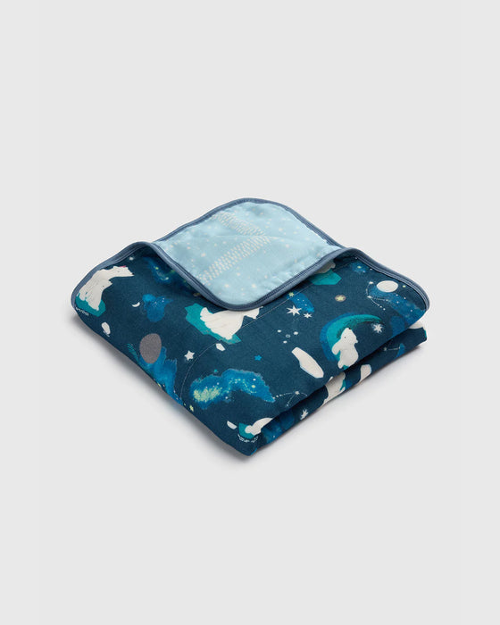 Loulou Lollipop Muslin Quilt Blanket - Stargazing Bear