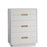 Natart Como 6 Drawer Tall Chest - White