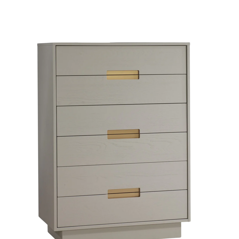 Natart Como 6 Drawer Tall Chest - Dove