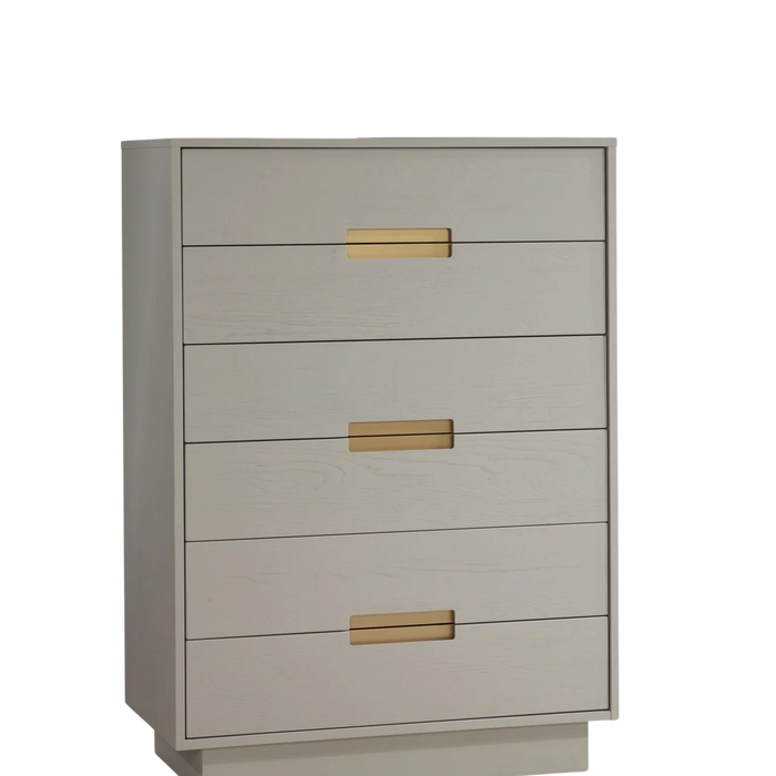 Natart Como 6 Drawer Tall Chest - Dove