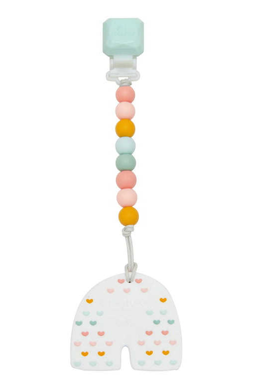 Loulou Lollipop Silicone Teether GEM Set - Pastel Rainbow