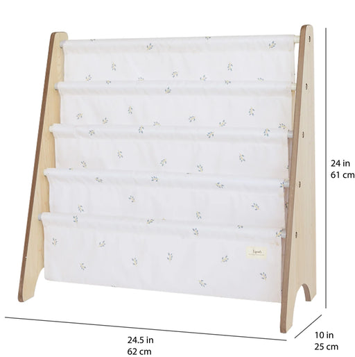 3 Sprouts Book Rack Blueberry Taupe