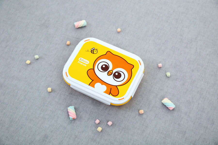 Edison Friends Dual Non-Slip Lunch Box - Owl