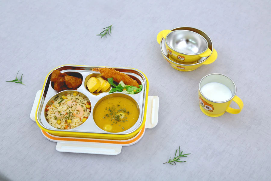 Edison Friends Dual Non-Slip Lunch Box - Owl