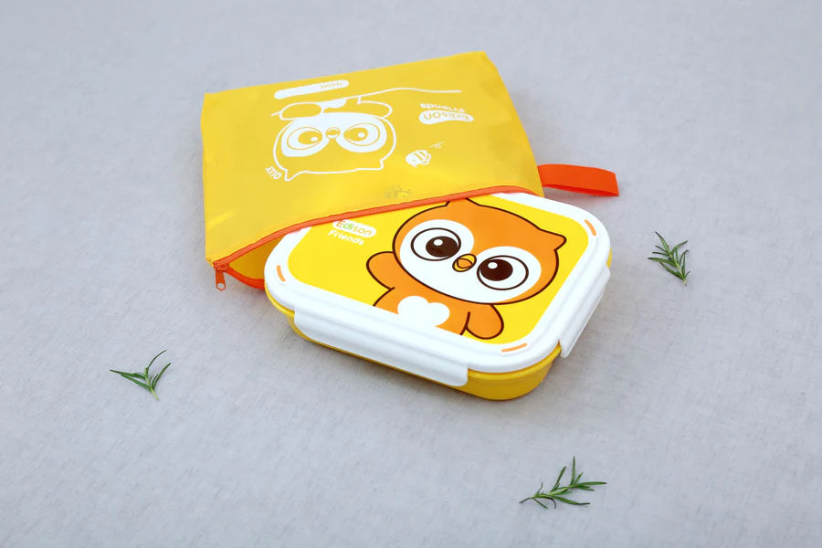Edison Friends Dual Non-Slip Lunch Box - Owl