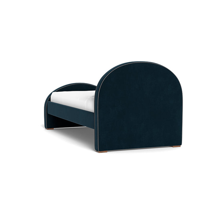 Monte Luna Twin Bed with Toddler rail - Navy Velvet/Graphite Piping (Markham STORE PICK UP ONLY)