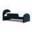 Monte Luna Twin Bed with Toddler rail - Navy Velvet/Graphite Piping (Markham STORE PICK UP ONLY)