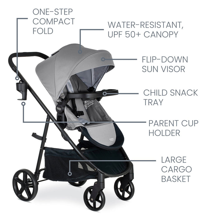 Britax Willow Brook Travel System - Graphite Glacier