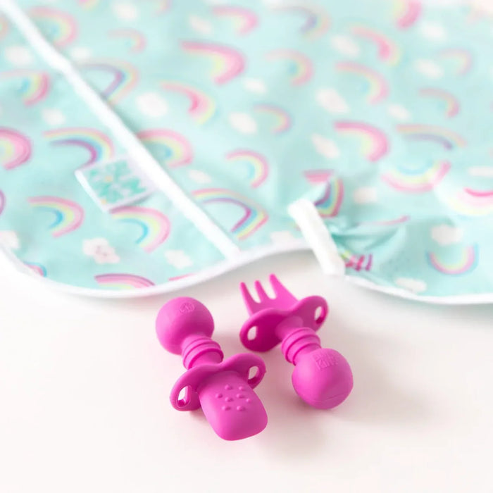 Bumkins Silicone Chewtensils - Fuchsia