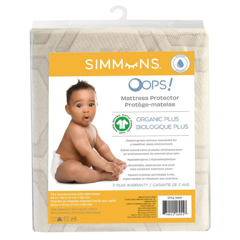 Simmons Oops Organic Mattress Protector