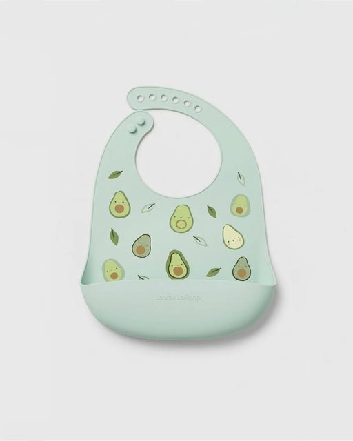 Loulou Lollipop Silicone Bib Printed - Avocado