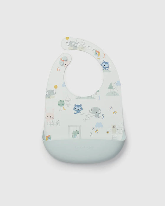 Loulou Lollipop Silicone Bib Printed - Mini Mathletes