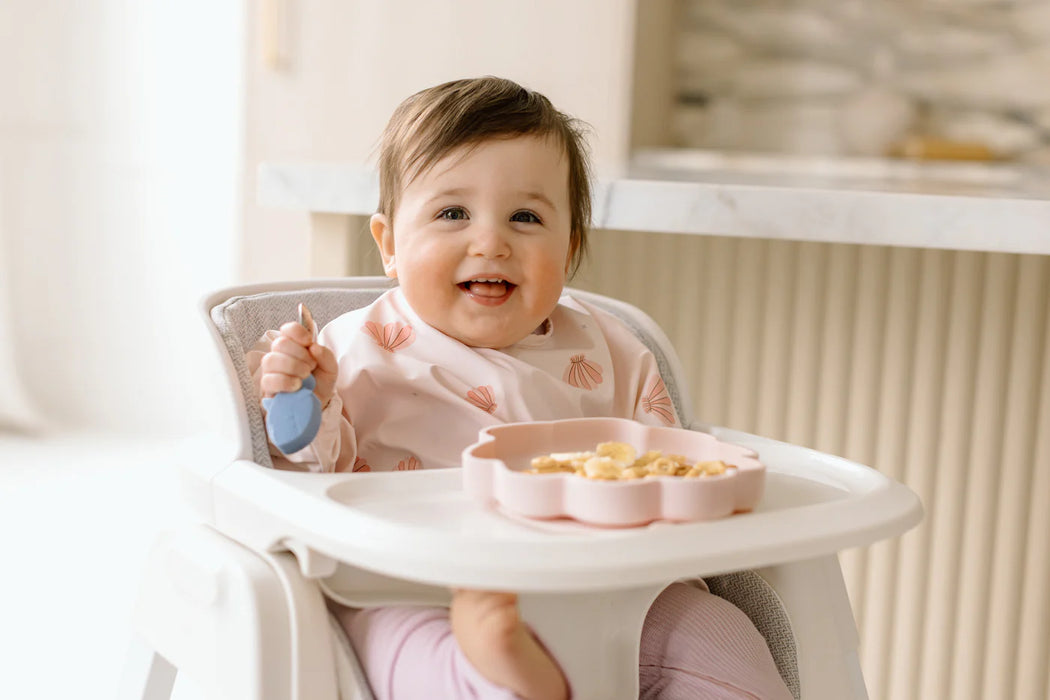 Loulou Lollipop Born to be Wild Silicone Snack Plate - Seashell