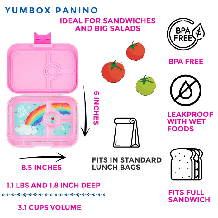Yumbox Panino 4 Compartment - Pink/Rainbow