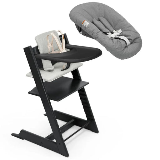 Stokke Tripp Trapp 2 Complete + Newborn Set - Black/Nordic Grey