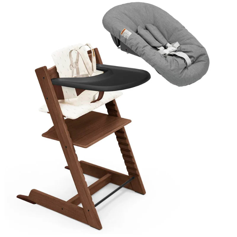 Stokke Tripp Trapp 2 Complete + Newborn Set - Oak Warm Brown/Wheat Cream
