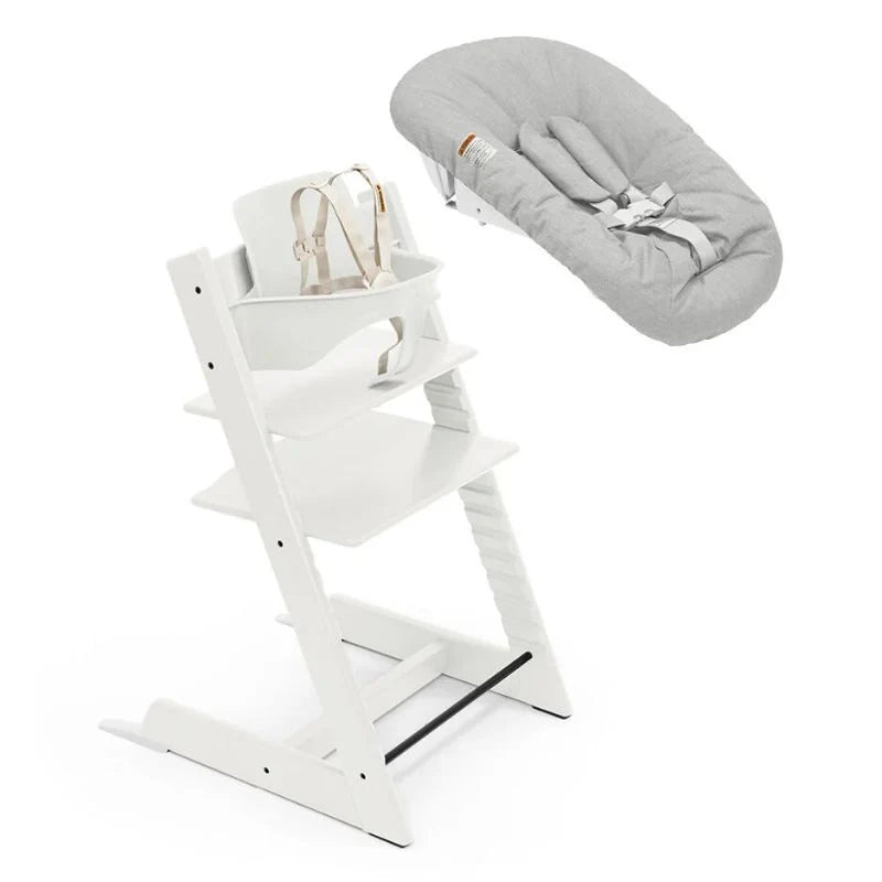 Stokke Tripp Trapp 2 High Chair - White Newborn Grey Set