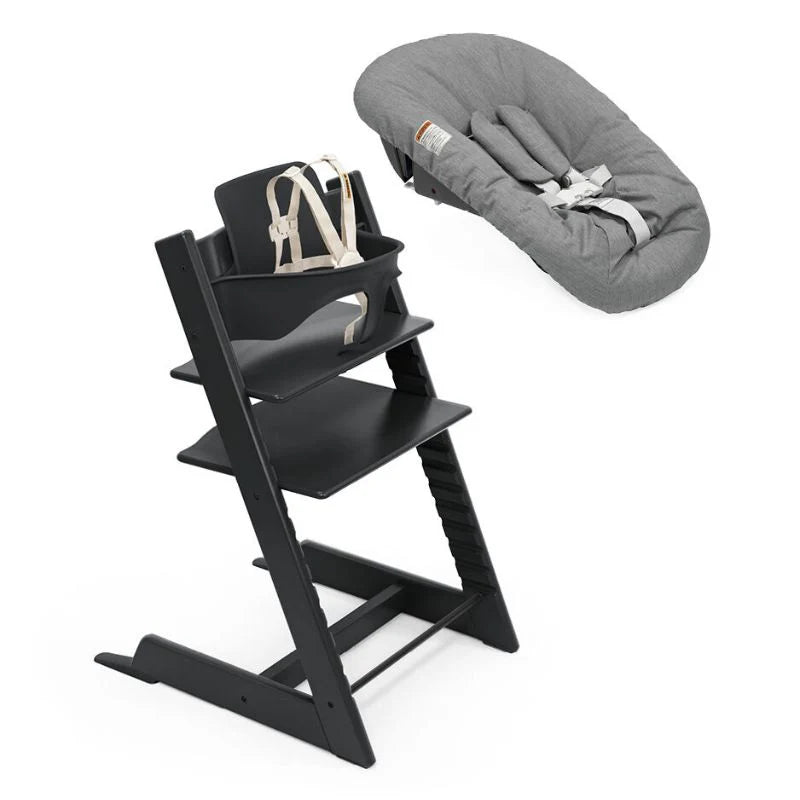 Stokke Tripp Trapp 2 High Chair - Black Anthracite NB Set