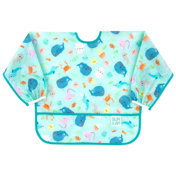 Bumkins Sleeved Bib - Ocean Life