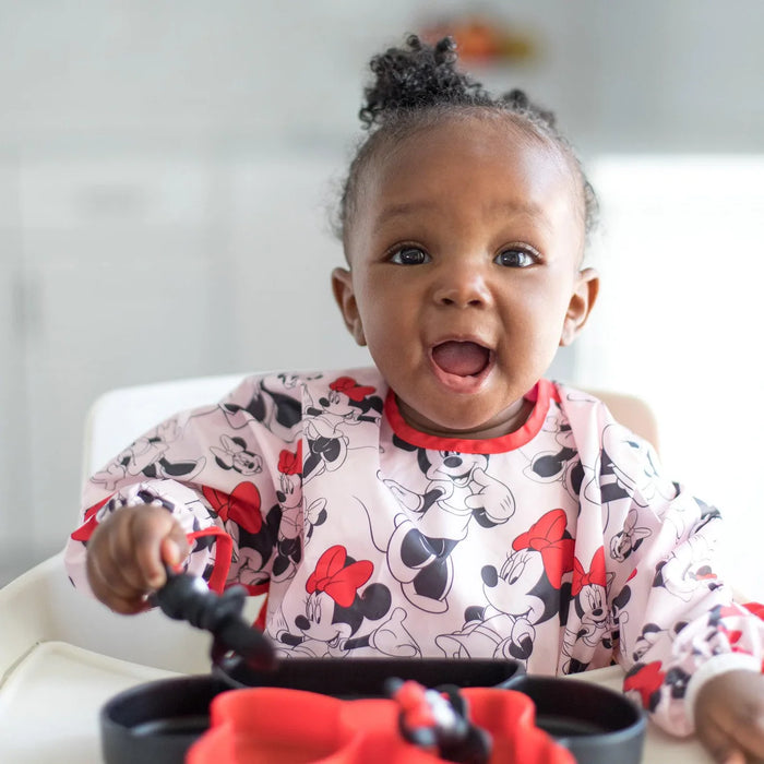 Bumkins Sleeved Bib - Disney Minnie Mouse