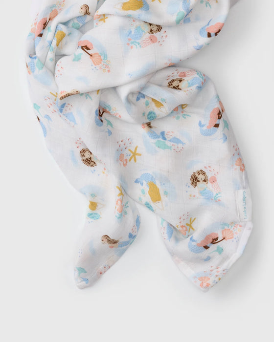 Loulou Lollipop Muslin Swaddle - Mermaids