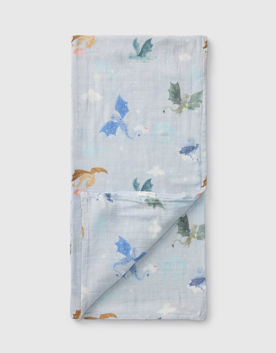 Loulou Lollipop Muslin Quilt Blanket - Magical Dragons