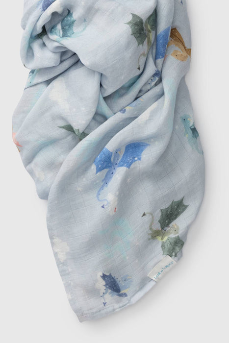 Loulou Lollipop Muslin Quilt Blanket - Magical Dragons