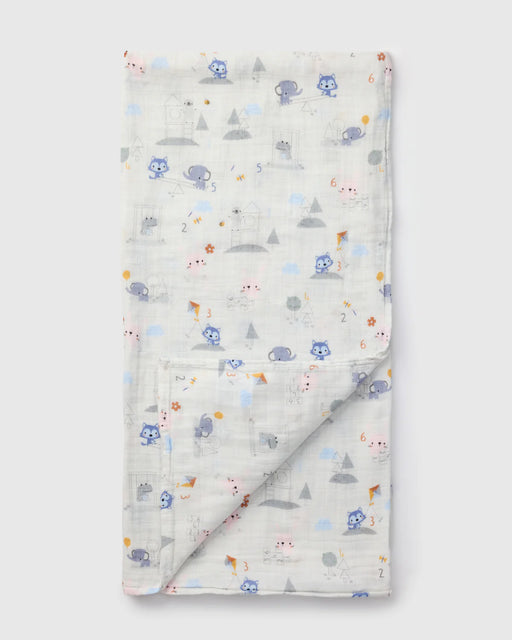 Loulou Lollipop Muslin Swaddle - Mini Mathletes