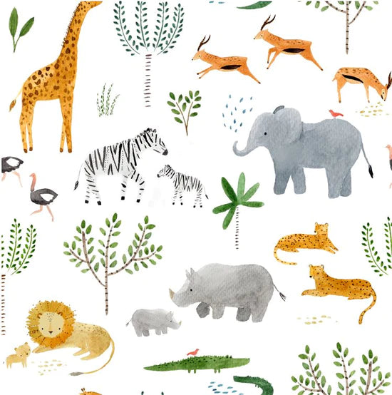 Loulou Lollipop Long Sleeve Waterproof Bib - Safari Jungle