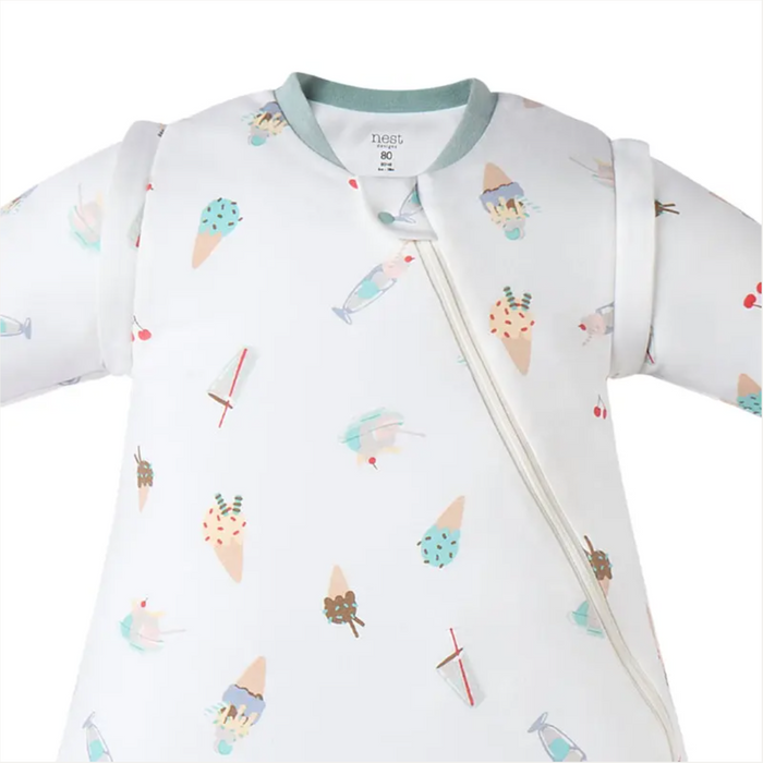 Nest Designs Removable Long Sleeve Sleep Bag 1.0T - Ice Cream Summer