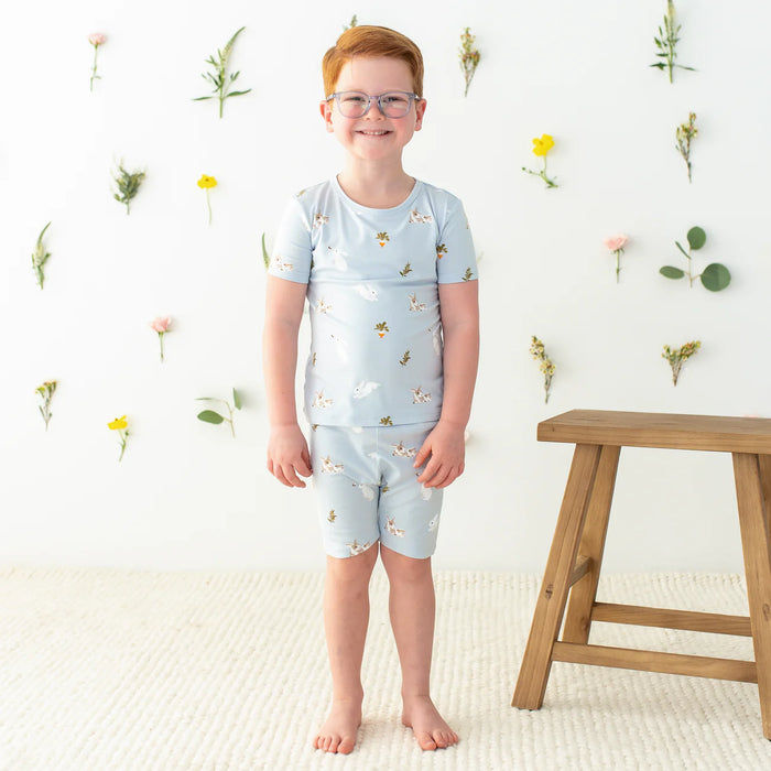 Kyte Baby Short Sleeve Pajamas - Ice Rabbit
