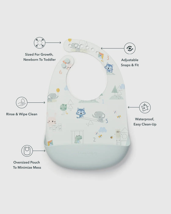 Loulou Lollipop Silicone Bib Printed - Mini Mathletes