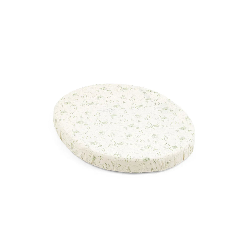 Sto Sleepi V3 Mini Crib Fitted Sheet - Sage Green Map OCS
