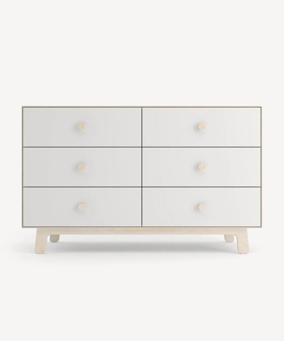 Oeuf Sparrow Merlin 6 Drawer Dresser - Birch/White