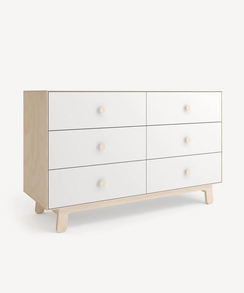 Oeuf Sparrow Merlin 6 Drawer Dresser - Birch/White