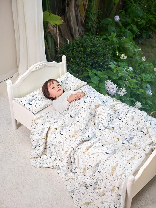 Nest Designs Toddler Nap Mat With Pillow - Stars White