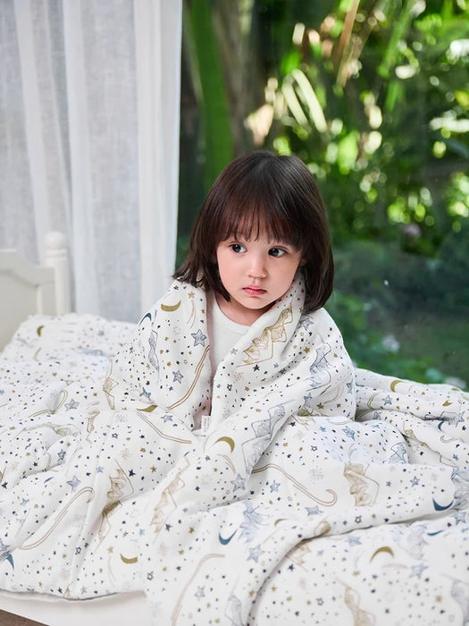 Nest Designs Toddler Nap Mat With Pillow - Stars White